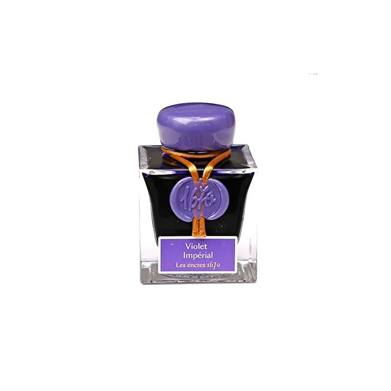 エルバン(Herbin) アニバーサリーインク 1670 50ml【金の微粒子入り】万年筆/ガラスペンつけペン用 ヴィオレ アンペリアル HERBIN hbj15076