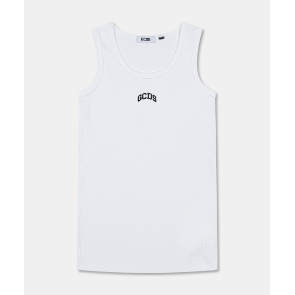 GCDS LOUNGE LOGO TANK TOP DKTAA31155WH