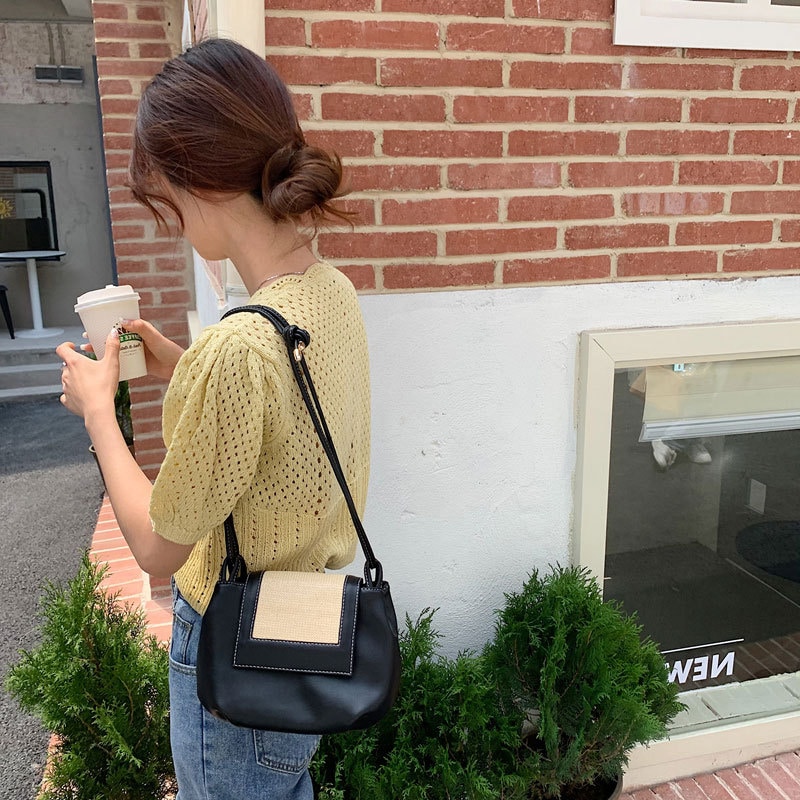 ショルダーバッグ デザイン バイカラー レディース 可愛い レディース アパレル カジュアル 韓国 ファッション 雑貨 かわいい おしゃれ 北欧 送料無料 [K] (T)