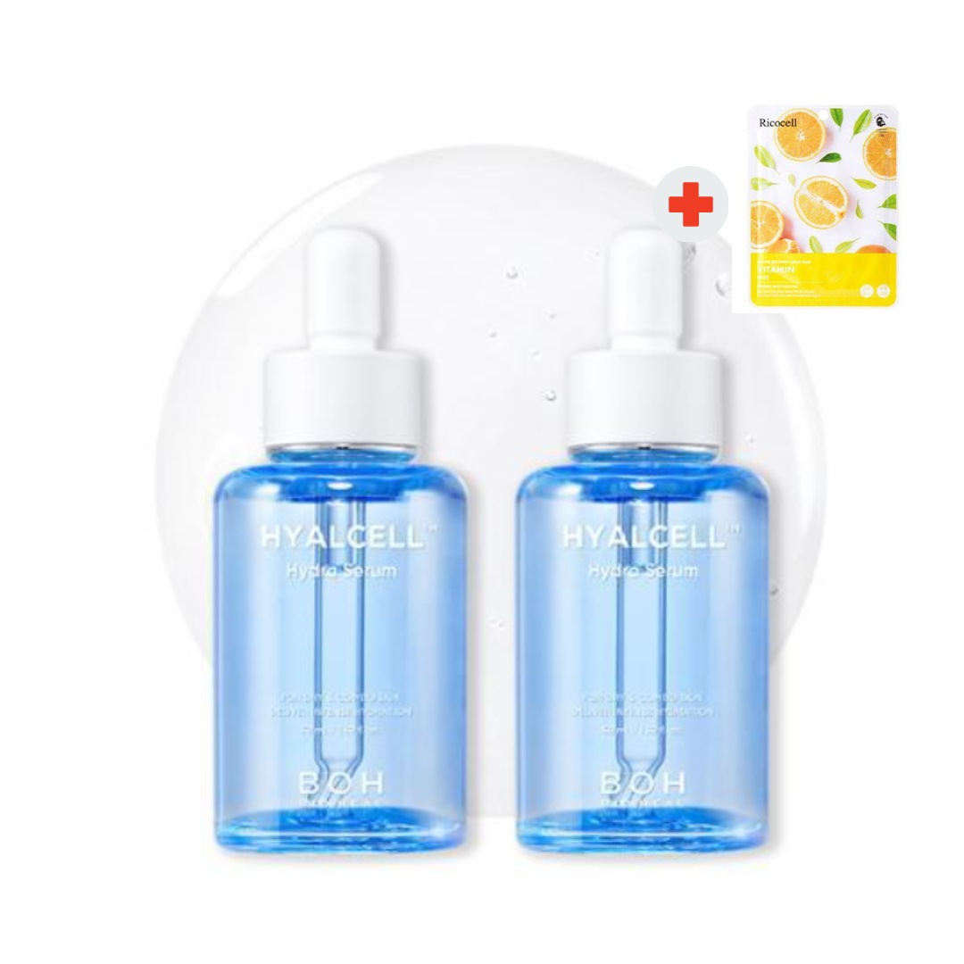 【公式/韓国正品】バイオヒルボ ヒアルセル ハイドラセラム 50ml+50ml ダブル 企画セット/マスクパック贈呈