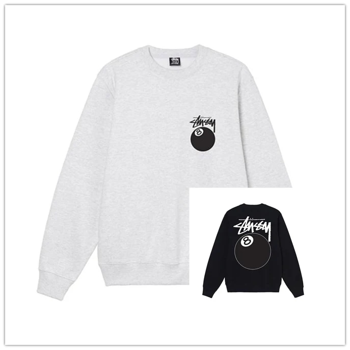 STUSSY 8 BALL CREW 1914749 裏起毛 スウェット トレーナー 並行輸入品
