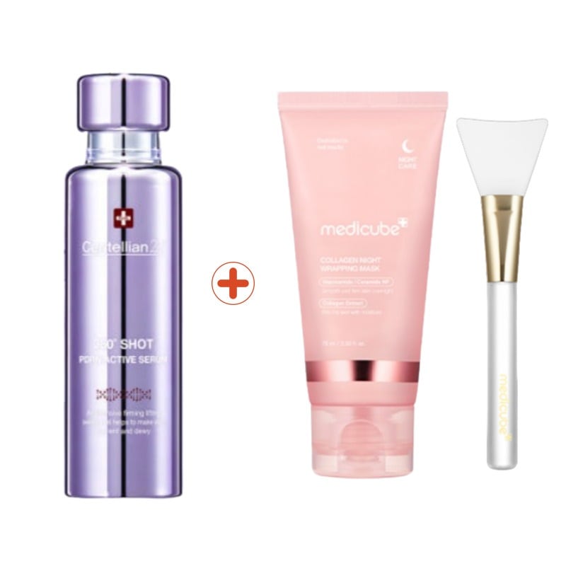 [人気] 360度ショットPDRNアクティブセラム 50ml + コラーゲンナイトラッピングマスク 75ml