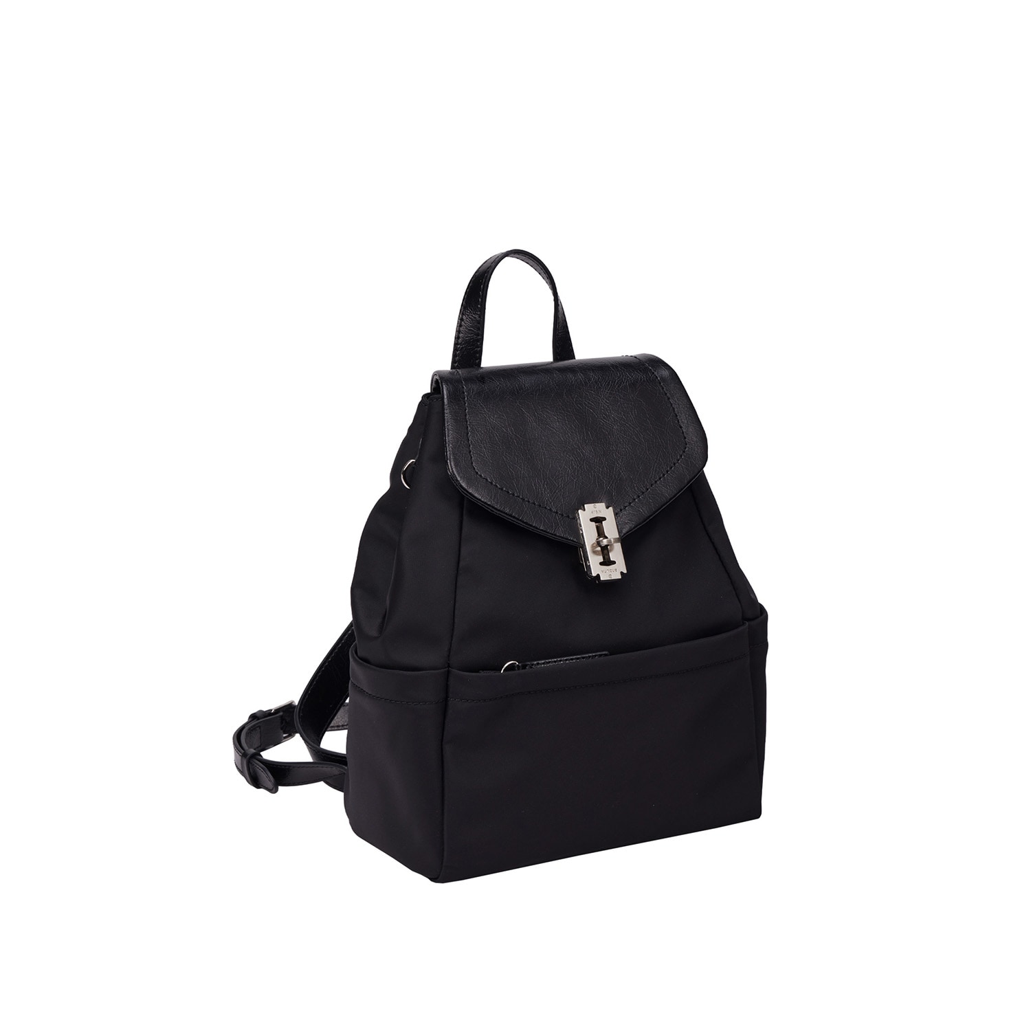 【VUNQUE】 OCCAM DOUX DOUBLE POCKET BACKPACK S : BLACK