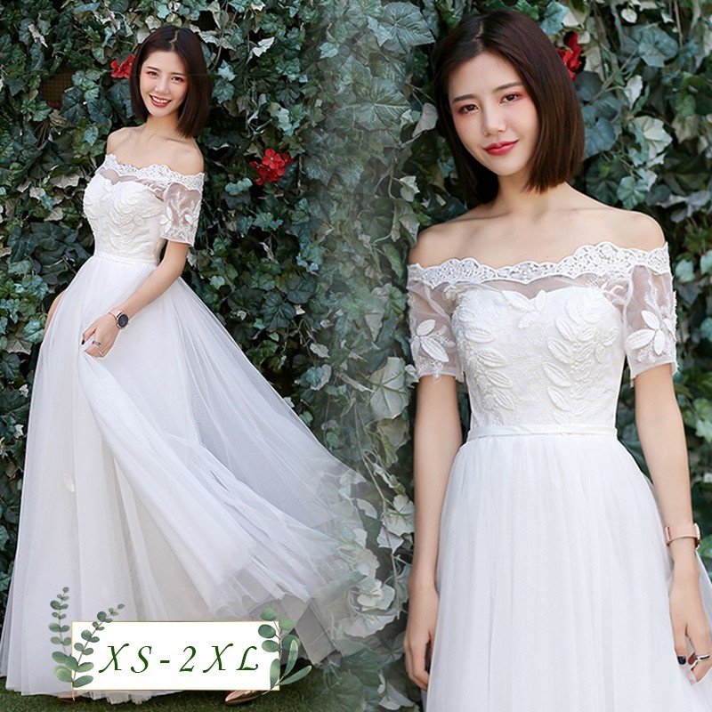 二次会ドレス 花嫁 ウェディングドレス 森ガール 結婚式/コンサート/撮影/発表会 旅行 海外挙式ド 9,224円