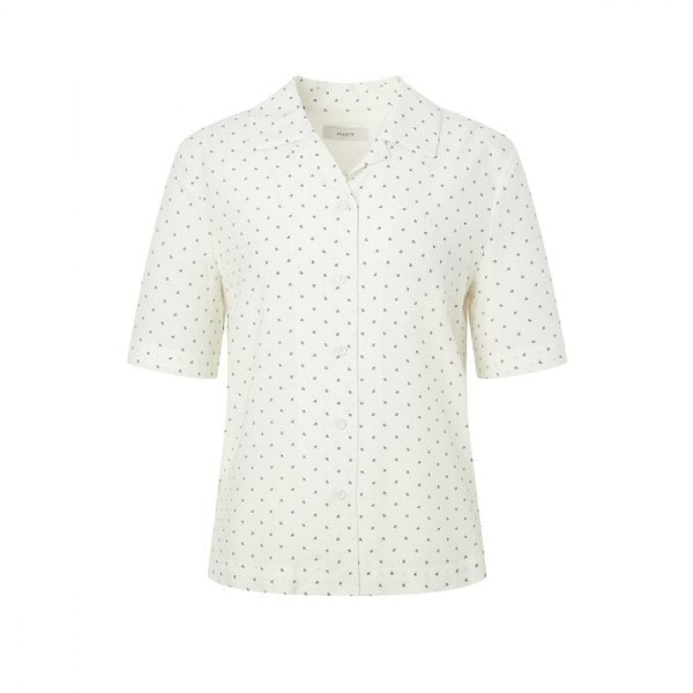 [25SS] レーヨンショートスリーブブラウスクリーム HSSH5B404CR