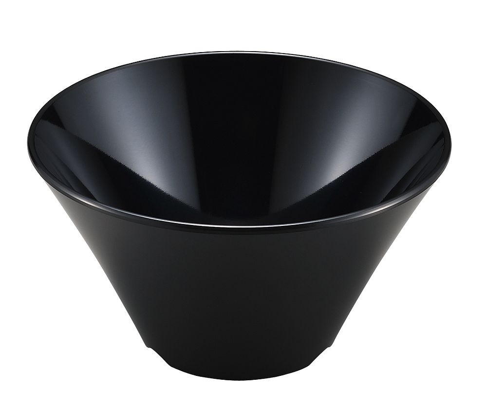 （まとめ買い）シンプルメラミン食器 黒 めん鉢 18 SP-88B [x3]