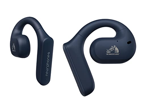 Victor ワイヤレスイヤホン bluetooth nearphones 耳をふさがない ながら聴き テレワーク 耳掛け イヤーフック 最大17時間再生 ネイビー HA-NP35T-A