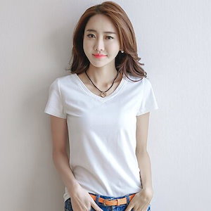 2022 新しい女性の半袖 Tシャツトップ夏のファッション薄いラウンドネック無地ファッション韓国