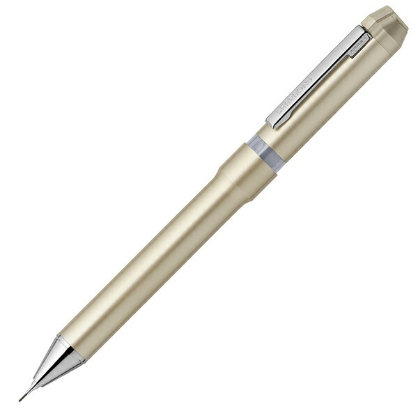 （まとめ買い）回転式多機能ペン シャーボNu 2+S ボール0.5mm+シャープ シャンパンゴールド SBS35-CGO [x3]