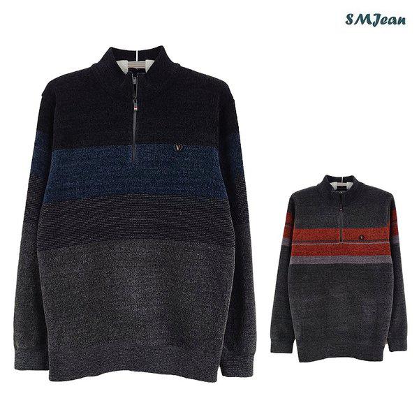 SMJ1415 柔らかいジップアップ起毛Tシャツ 中年男性 冬