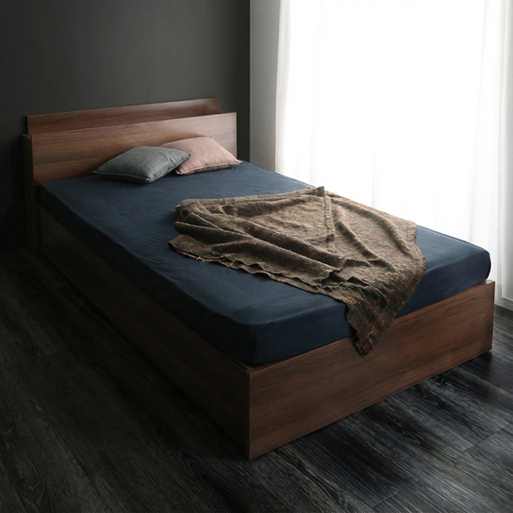 チェスト インテリア 家具 ベッド チェストベッド コンセント付き ヴィンテージ ダブルサイズ 収納 引き出し