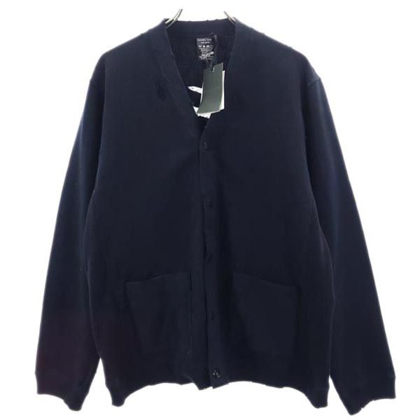 日本製 長袖 ダメージ加工 ニット カーディガン 3 ブラック系 メンズ