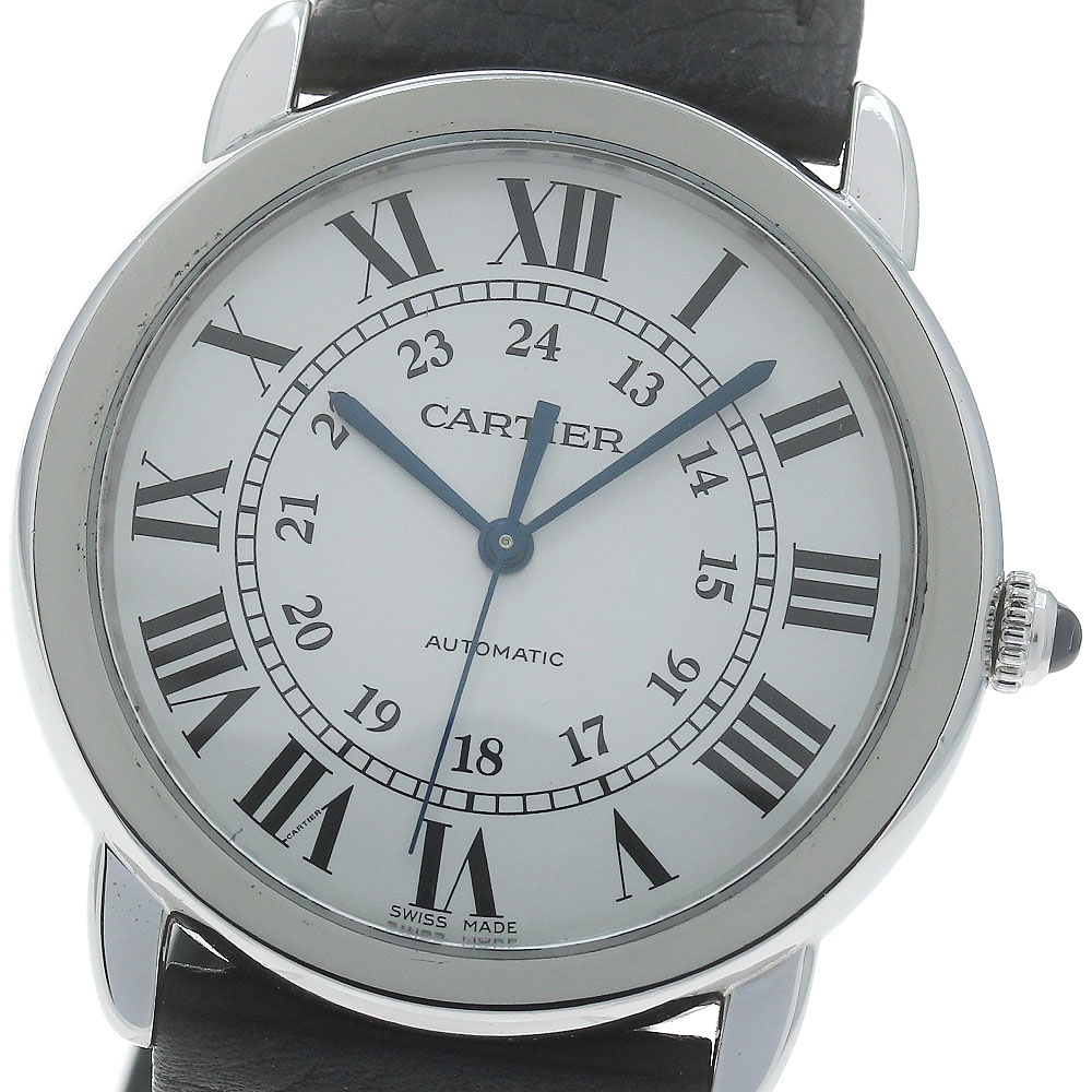 カルティエ CARTIER WSRN0021 ロンドソロ ドゥ カルティエ 自動巻き メンズ 保証書付き_871542【中古】