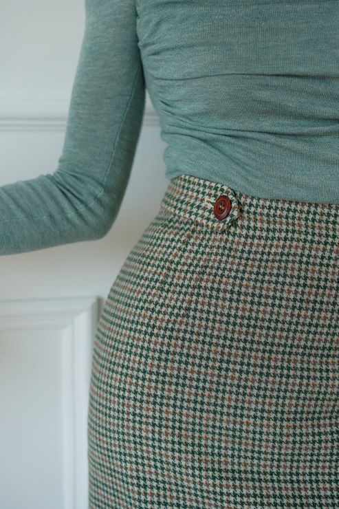 ツイードタイトスカート レディース 10分丈 ひざ下 ロング丈 春 夏 秋 冬