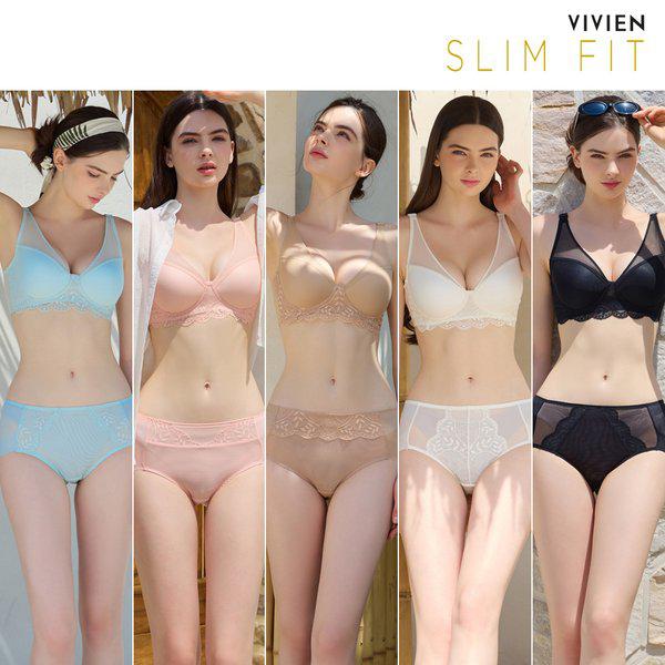 [放送ヒット] スリムフィット 19次 ビッグサイズ ノンワイヤー メッシュ ランニング ブラレット ブラパンティセット(S-XXL)