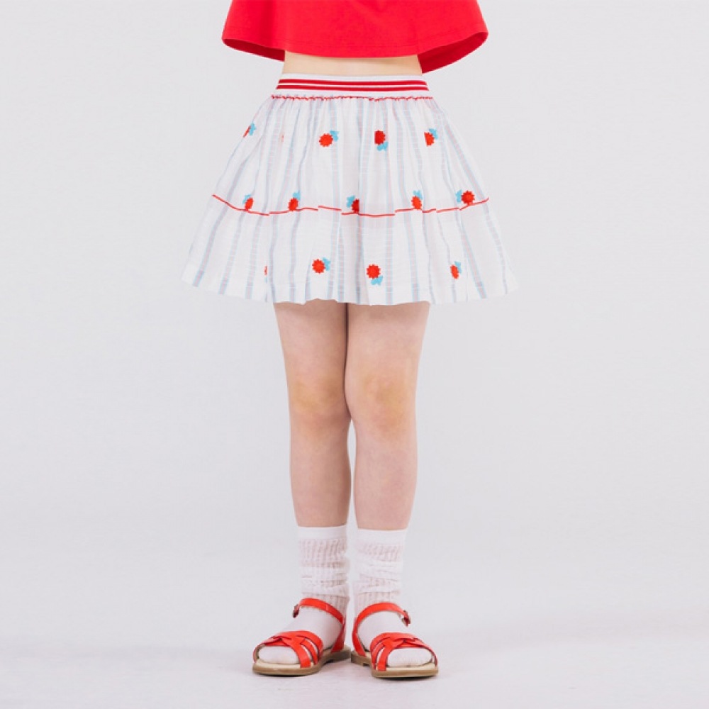 [アイラブJ] エンデリンフラワーエンブロイダリースカート JWUSK06