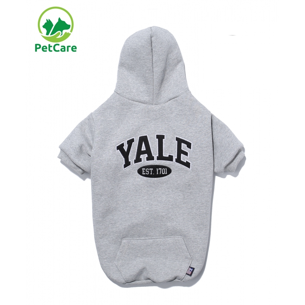 YALE 2 トーン アーチ ドギー フーディー グレー
