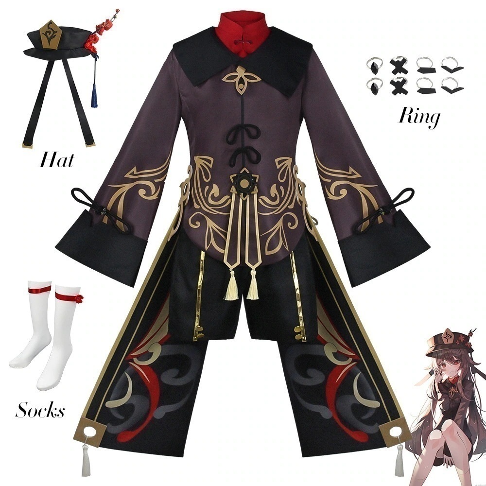 元神胡桃cos服アニメゲーム往生堂胡堂主コスプレセットgensin