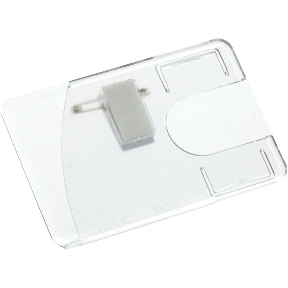 （まとめ買い）ライオン事務器 IDカード用名札 ヨコ型 ハードタイプ クリップ/安全ピン付 10個入 N231-10P 295-42 [x3]