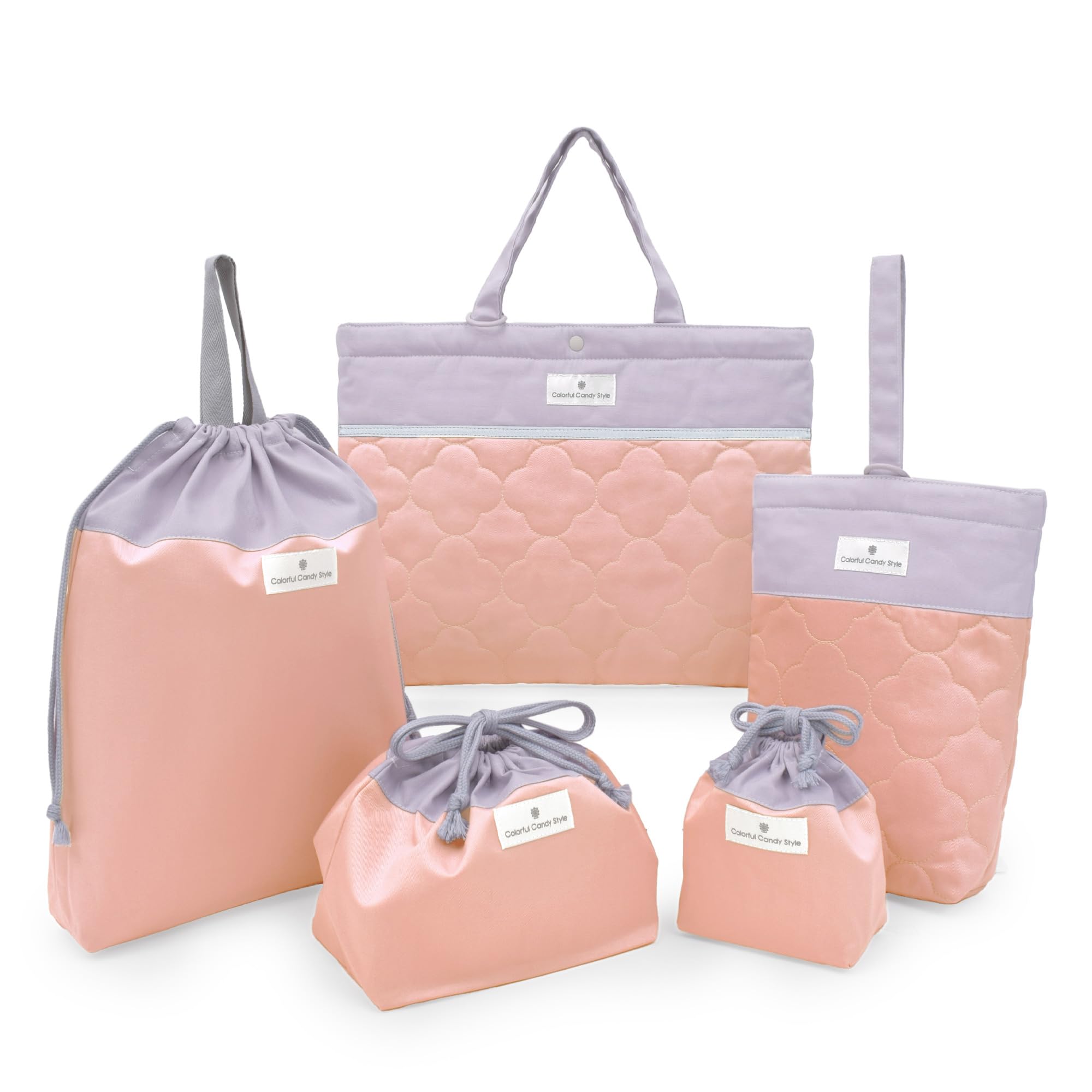 COLORFUL CANDY STYLE 入園入学セット くすみ無地 くすみローズ 入園入学準備 レッスンバッグ シューズケース 子供 巾着袋 女の子 N8156300