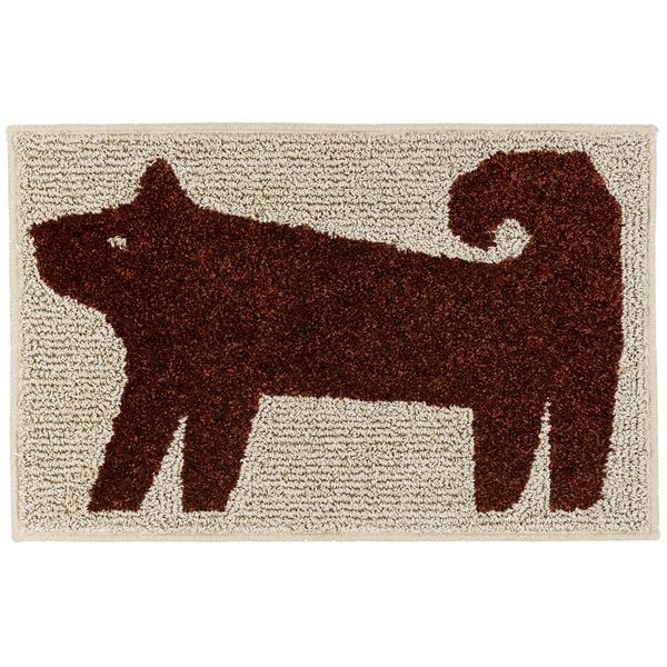 スミノエ 洗える マット ポチ 約幅45x長さ70cm ベージュ 日本製