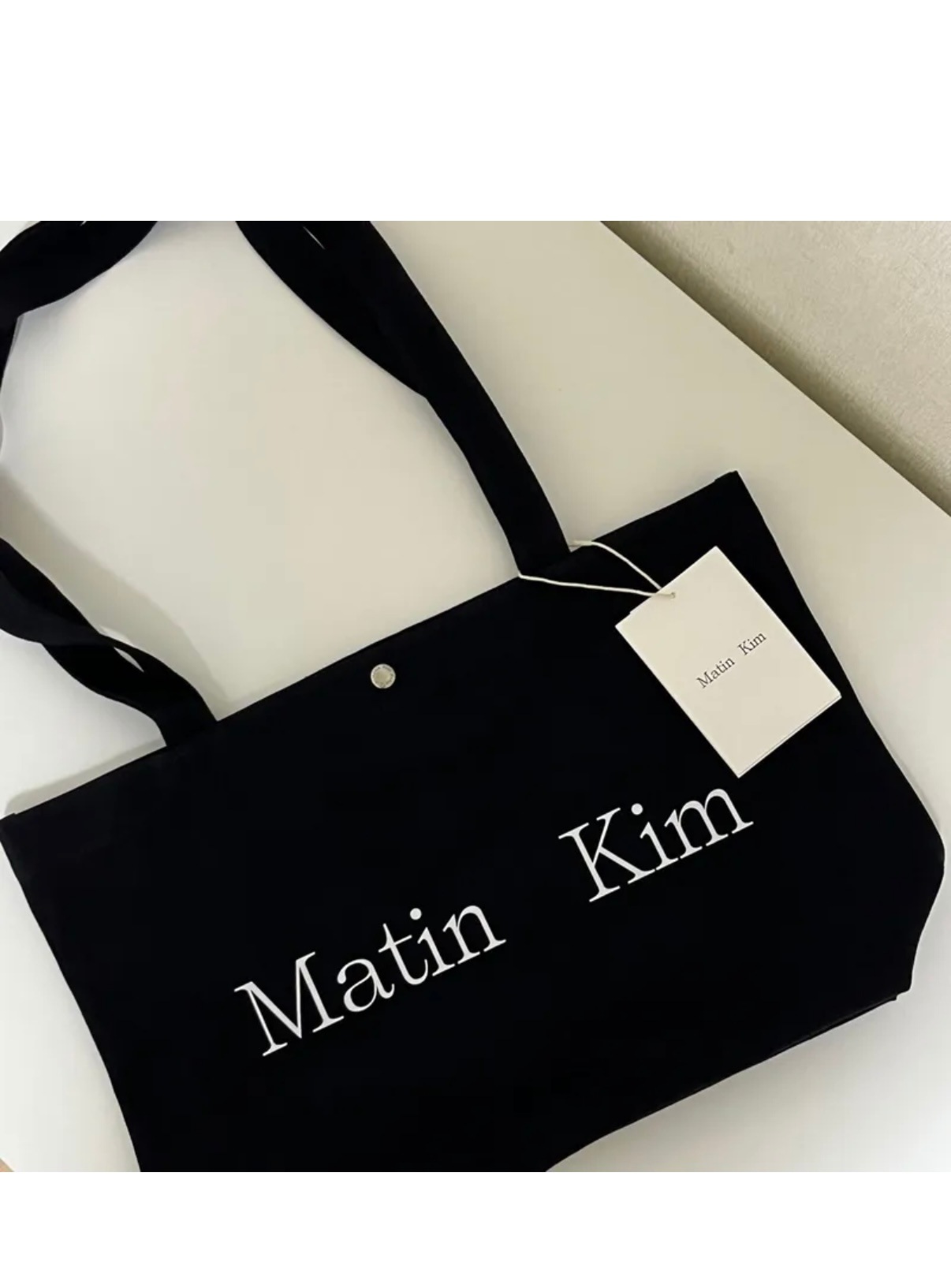MATIN)New2025 CANVAS SHOULDER BAG 2color / Cotton 100%