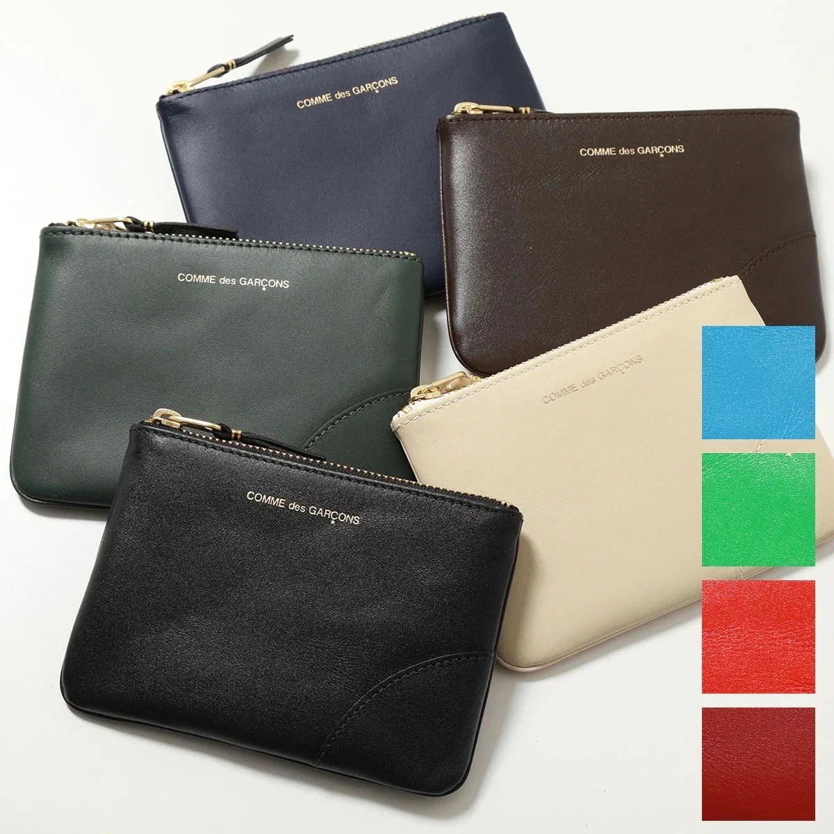 COMME des GARCONS コムデギャルソン コインケース ARECALF SA8100 メンズ カードケース ポーチ レザー ロゴ 小銭入れ ミニ財布