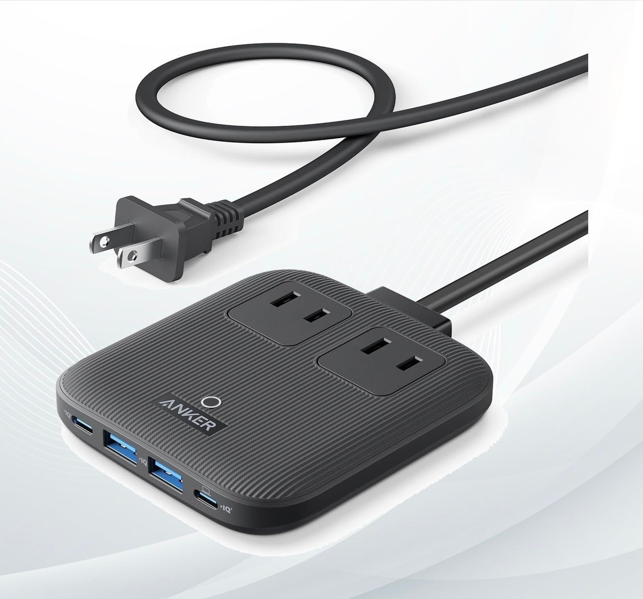 Anker Nano Charging Station (6-in-1, 67W) (USBタップ 電源タップ AC差込口 2口 USB-C 2ポート USB-A 2ポート 延長コード 1.5m) P