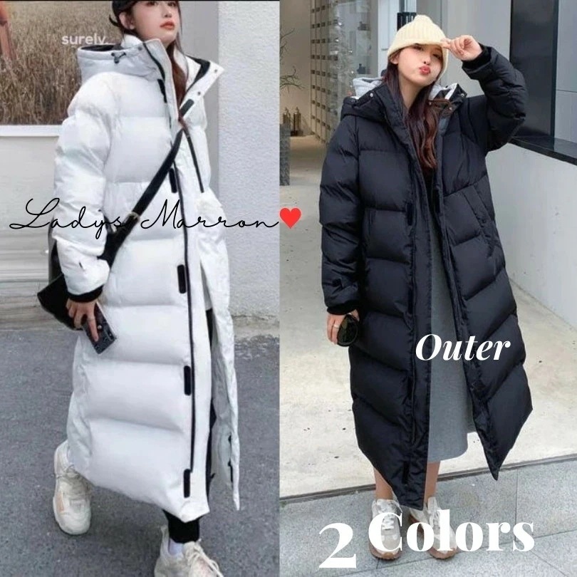 【急速出荷 2025年新作】ベンチコート レディース 中綿コート アウター ダウンコート 白 黒 ダウンジャケット 秋 冬 長袖 ロングコート 白ダウン 黒ダウン 可愛い 防寒 あったかい 寒さ対策