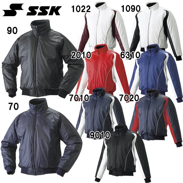 エスエスケイ SSK 蓄熱グラウンドコートフロントフルZIP中綿 グラウンドコート 野球用品 (BWG1002)
