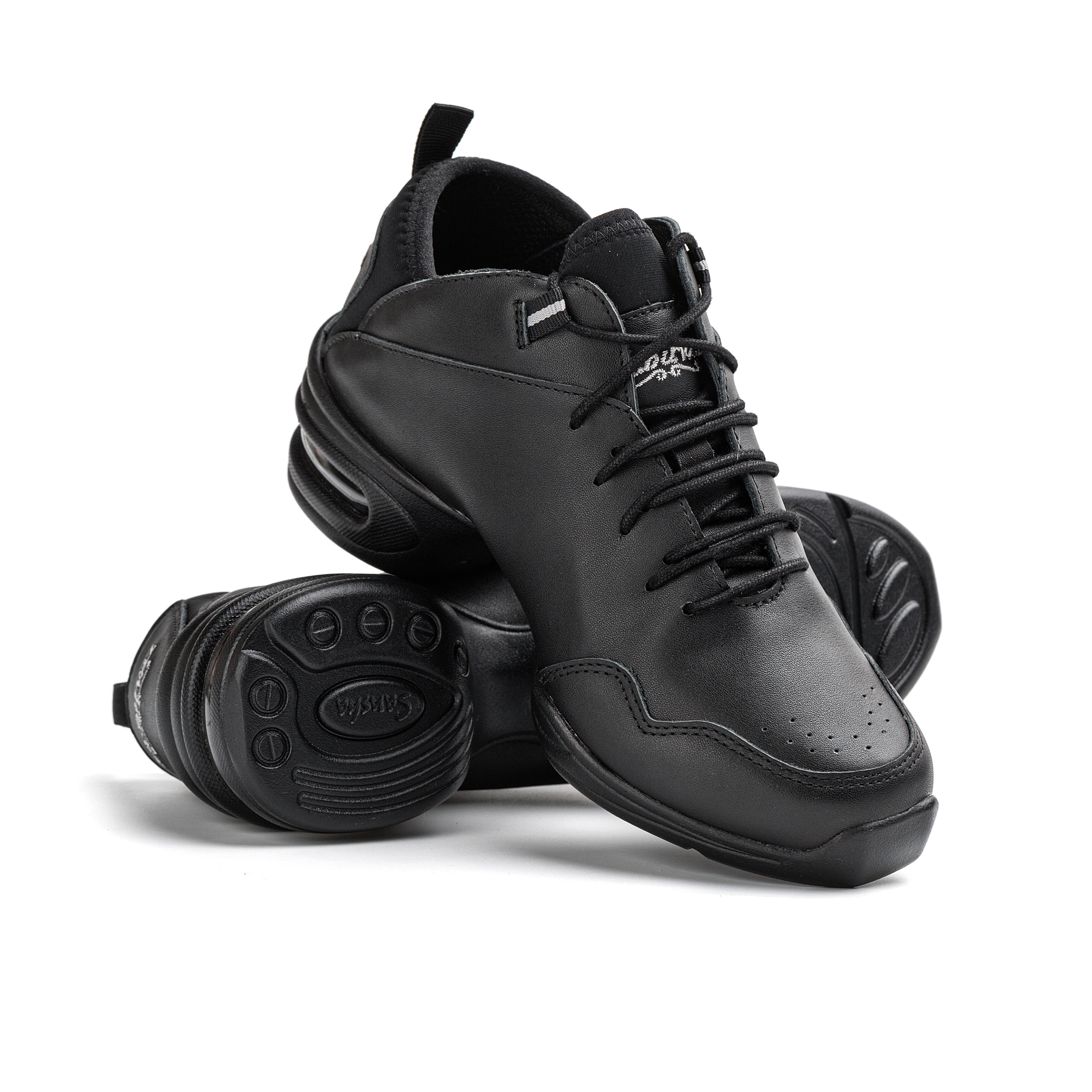 ダンススニーカー 牛革 柔軟 通気性 運動靴 エアクッション ローヒール ユニセックス レディース ダンス ジャズ スンバ モダン ヒップポップ H103LCO