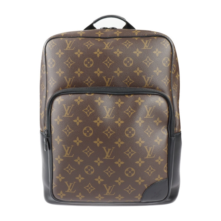 LOUIS VUITTON ルイ ヴィトン リュック・デイパック M45335 ディーン バックパック モノグラムマカサー PVC レザー ブラウン ブラック ビトン 本物保証 中古
