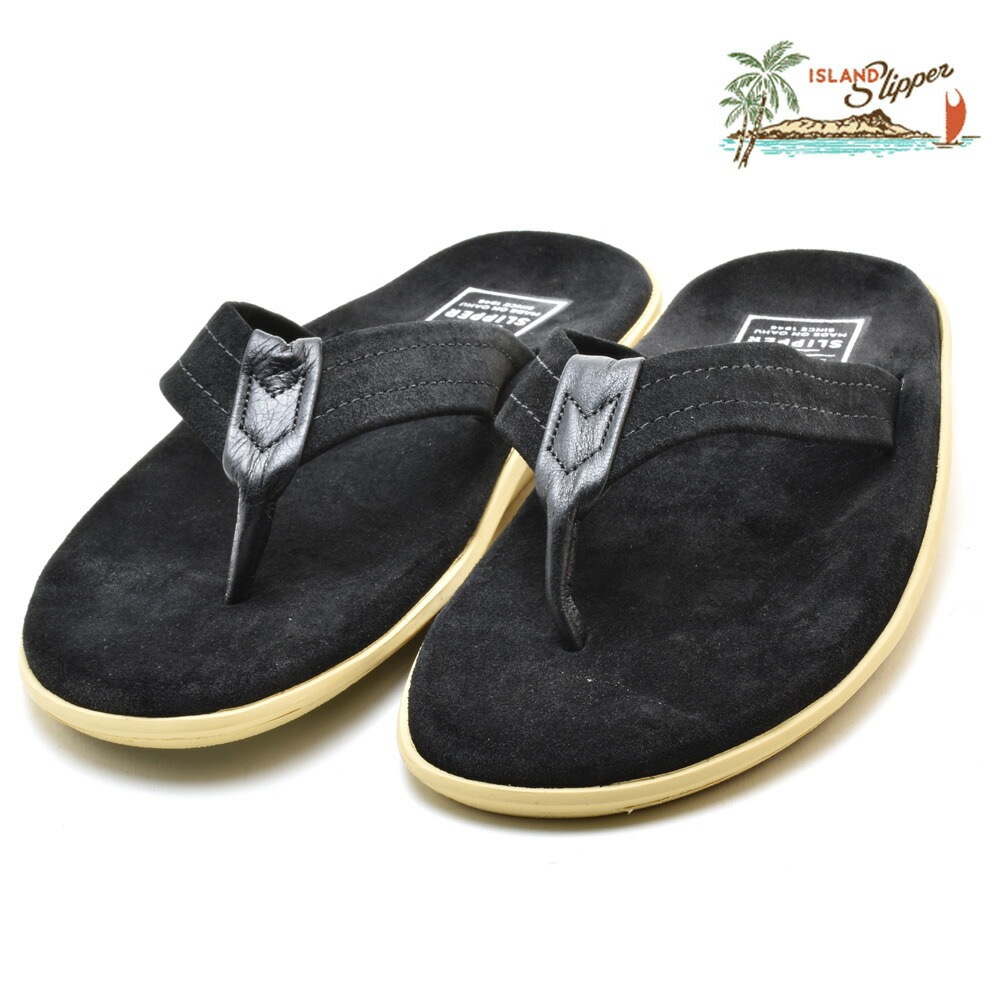アイランドスリッパ ビーチサンダル スエード ブラック メンズ レディース ISLANDSLIPPER PT203SL SUEDE THONG BLACK[pt203sl-blk]