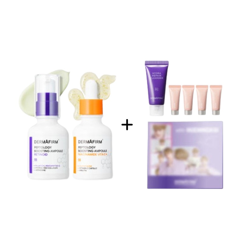 [25SS/New](TXTヒュニンカイ5種ステッカー贈呈)ペプトオロジーブースティングアンプル2種SET(レチノール30ml+ナイアシンアミド30ml)