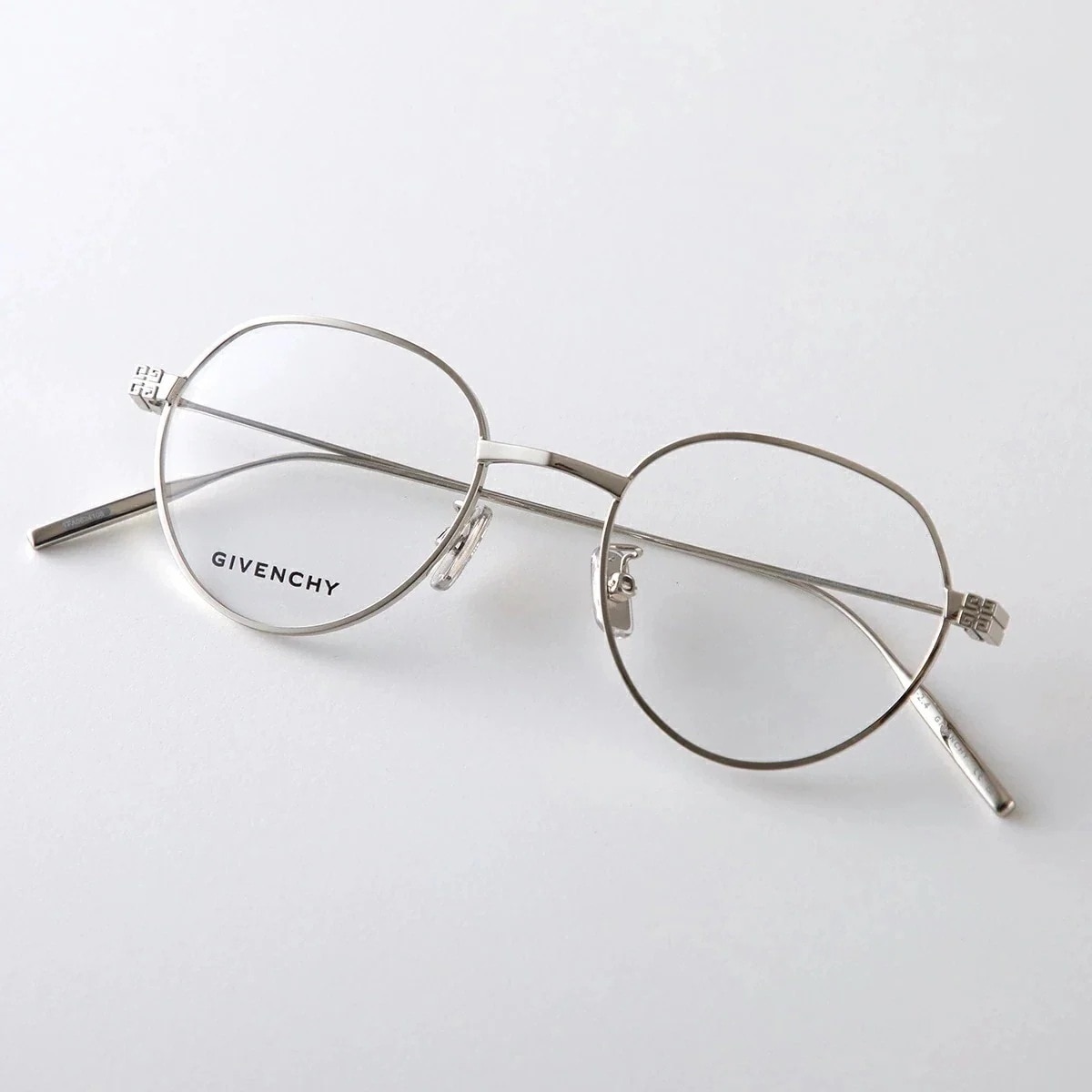 GIVENCHY ジバンシィ メガネ GV50034U レディース メンズ ボストン型 メタルフレーム 細フレーム メタルロゴ クリングスタイプ アイウェア 016