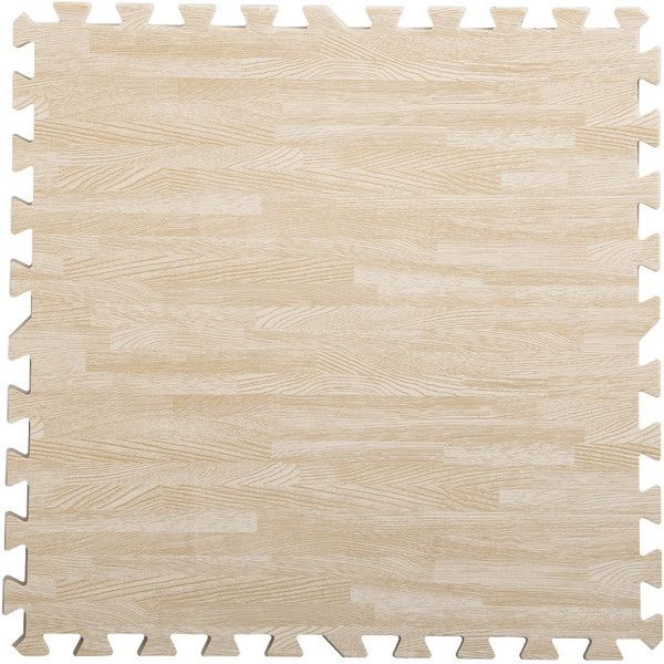 MMT-16 ナチュラルな木目調ジョイントマット 16枚セット(大判60cm) Fein-ファイン- ホワイト メーカー直送