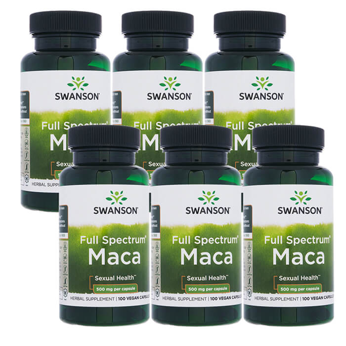 マカ 500mg 100カプセル 6本セット Maca 海外直送日時指定不可 ヤマト国際便