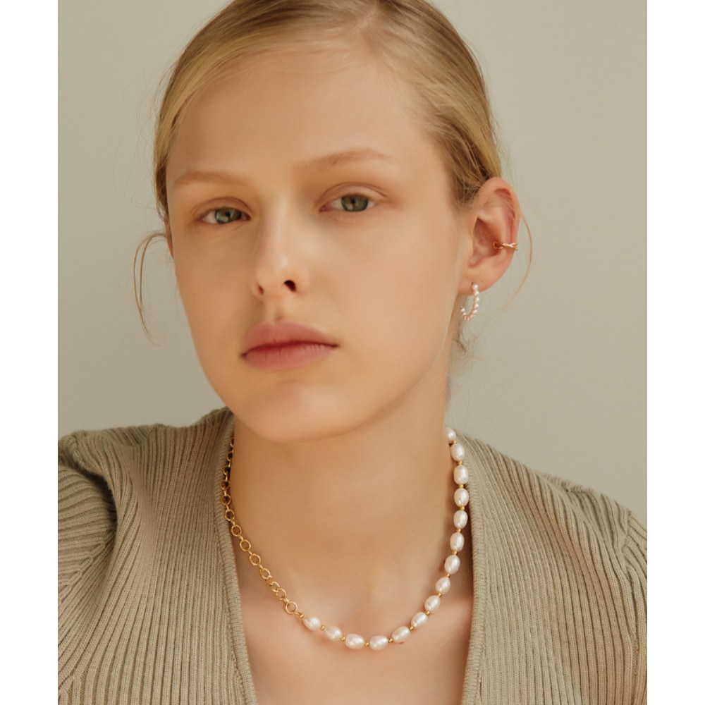[SHINee オニュ/ミジュ着用] clear pearl chain necklace ネックレス