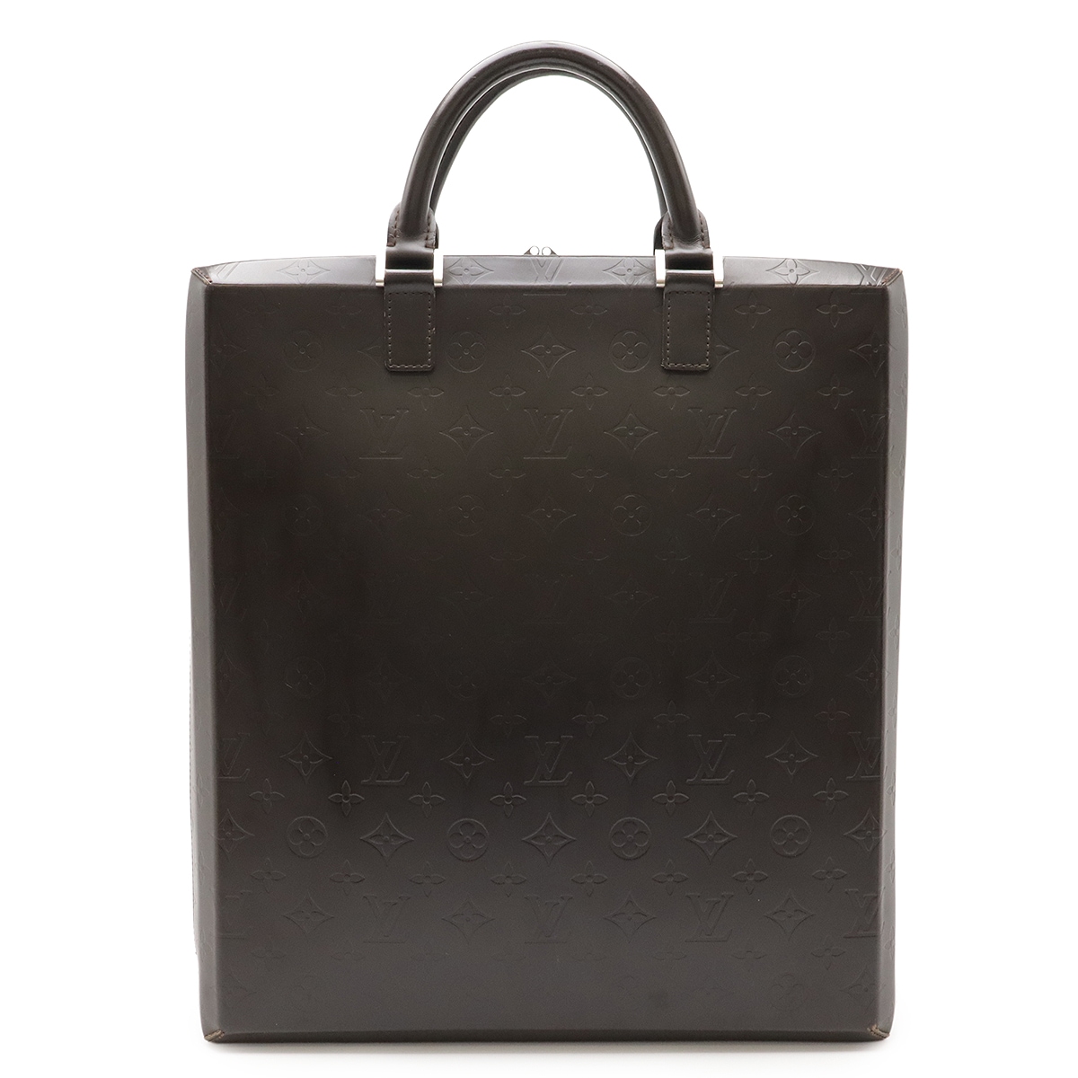 モノグラム グラセ エルヴィン ハンドバッグ レザー カフェ ダークブラウン 茶 M4658