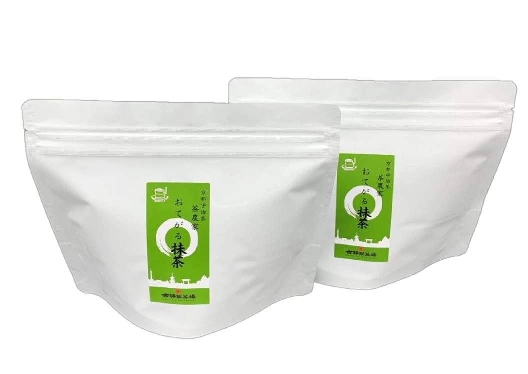 茶農家の臼挽き 宇治抹茶 おてがる抹茶 400ｇ （200ｇ×2）京都宇治茶古勝製茶場