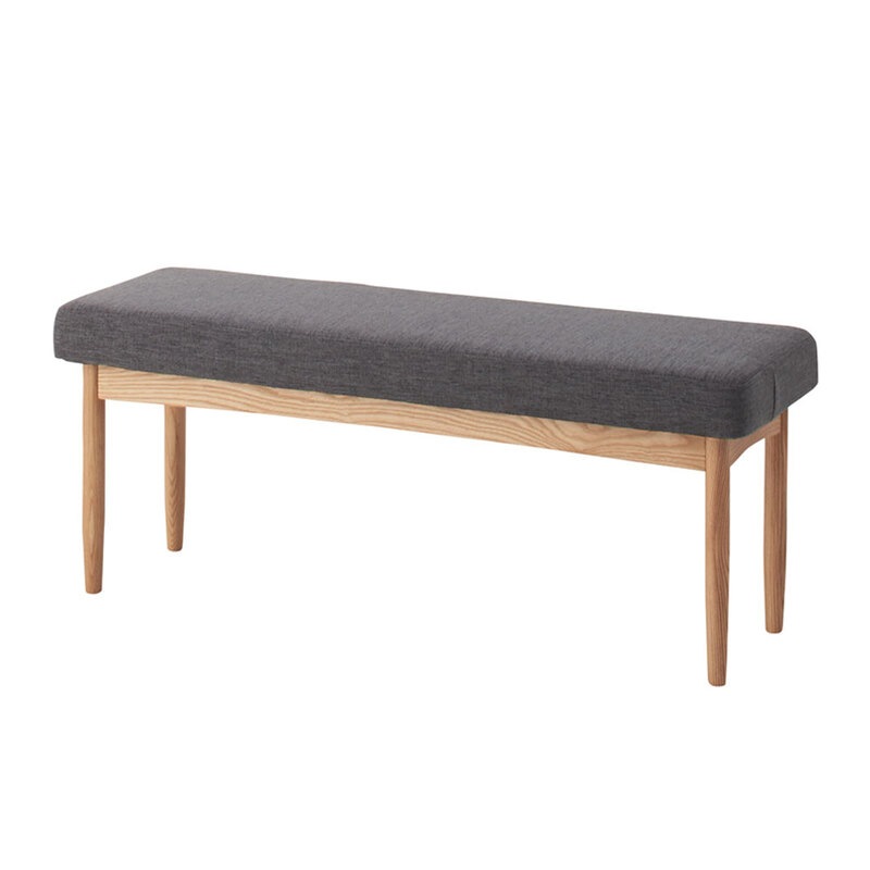 エコモ ベンチ HOC-150GY 【 おしゃれ インテリア雑貨 イス 腰掛 リビング家具 ベンチチェア チェアー 長いす 長椅子 木製 ダイニングチェア 】
