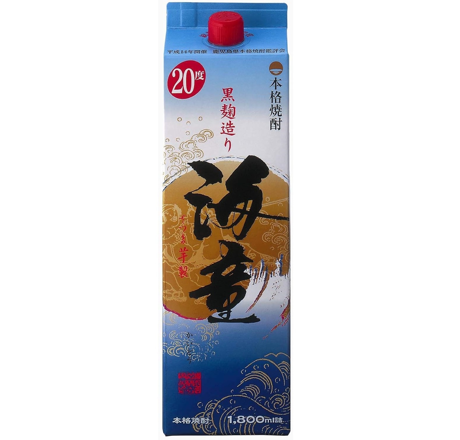 【送料無料】 濱田酒造 傳藏院蔵 芋焼酎 海童 黒麹 20度 パック 1800ml 1.8L×12本