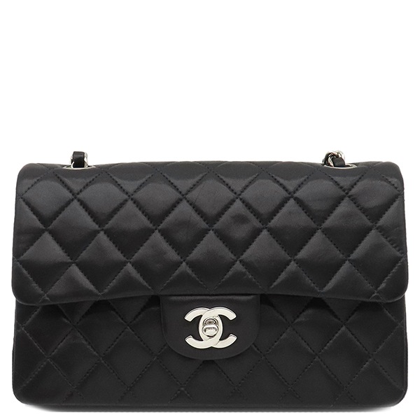 シャネル CHANEL ショルダーバッグ マトラッセ 23 フラップバッグ ラムスキン ブラック シルバー金具 黒 ダブルフラップ ダブルチェーン Wチェーン 7****** 【箱】【中古】