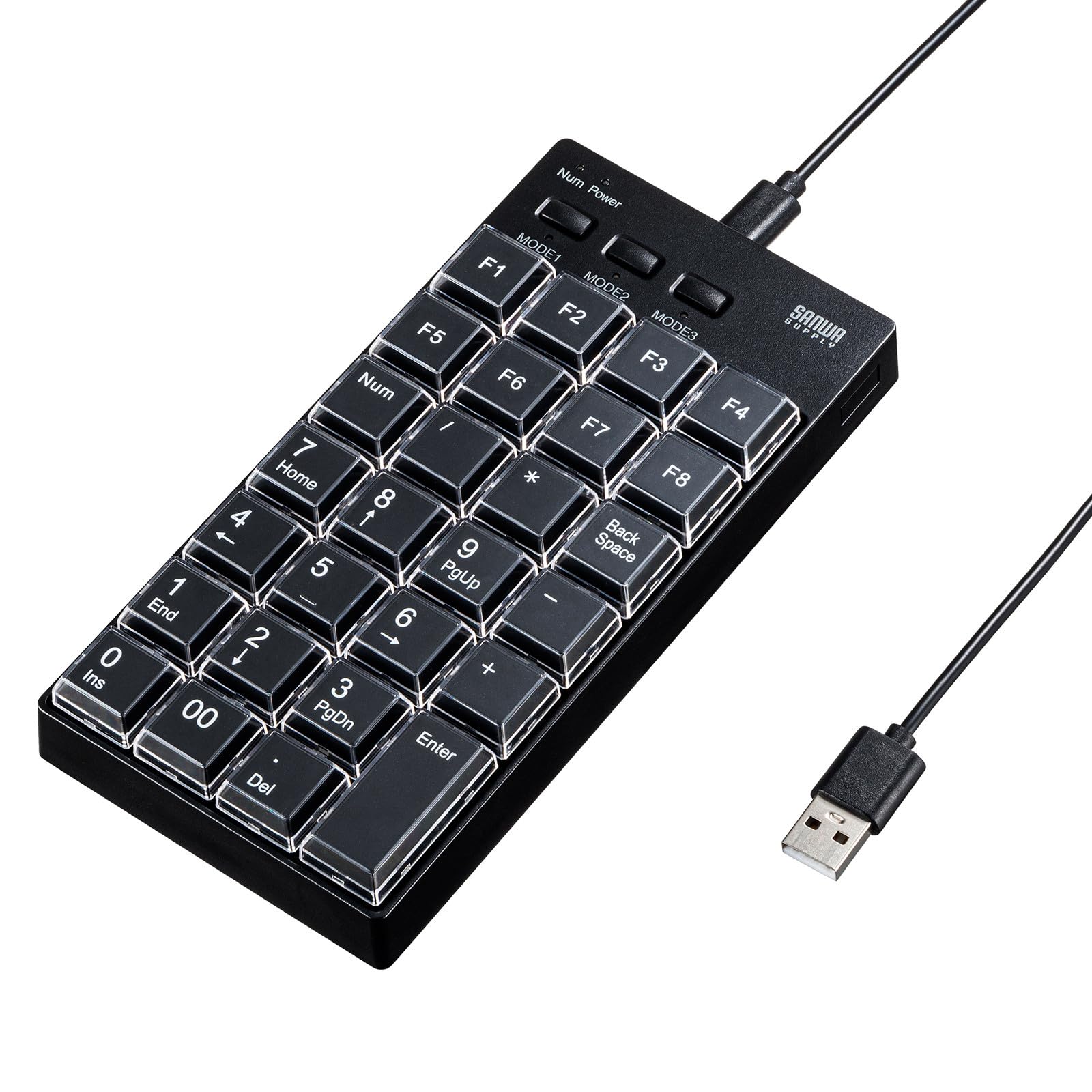 サンワサプライ プログラマブルテンキー（有線モデル） NT-26UBK