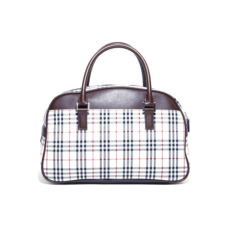 ハンドバッグ キャンバス ベージュ×ブラウン WS4243