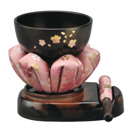 こだちりん台セット りんね(凛音) 桜彫 2.5寸 黒丹色 美桜 ピンク 594325607t095