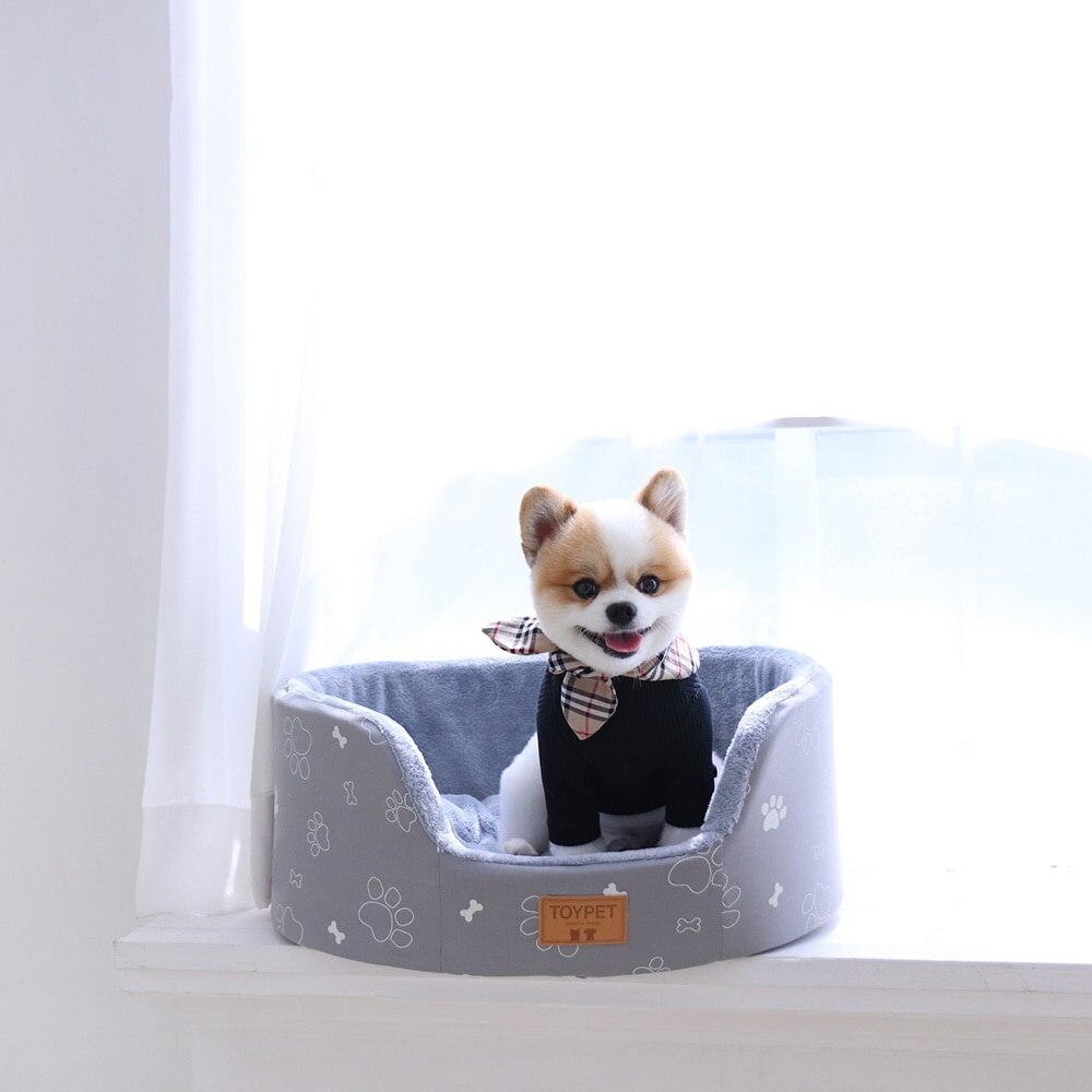 ペット モノベッド - 楕円形/グレー Monobed - Oval / Gray