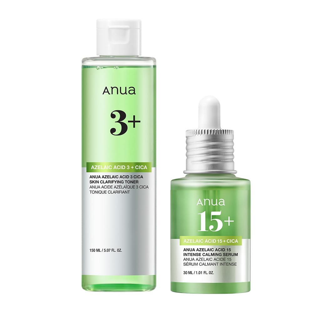 ANUA(アヌア)アゼライン酸3CICAスキンクリアトナー150ml+アゼライン酸15インテンスカーミングセラム30ml 2STEPセット (化粧水+美容液) cica 皮脂 角質 毛穴ケア スージン