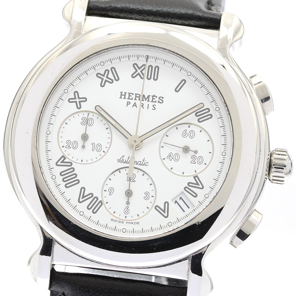 エルメス HERMES KP1.910 ケプラー クロノグラフ デイト 自動巻き メンズ _900903【中古】 79,750円