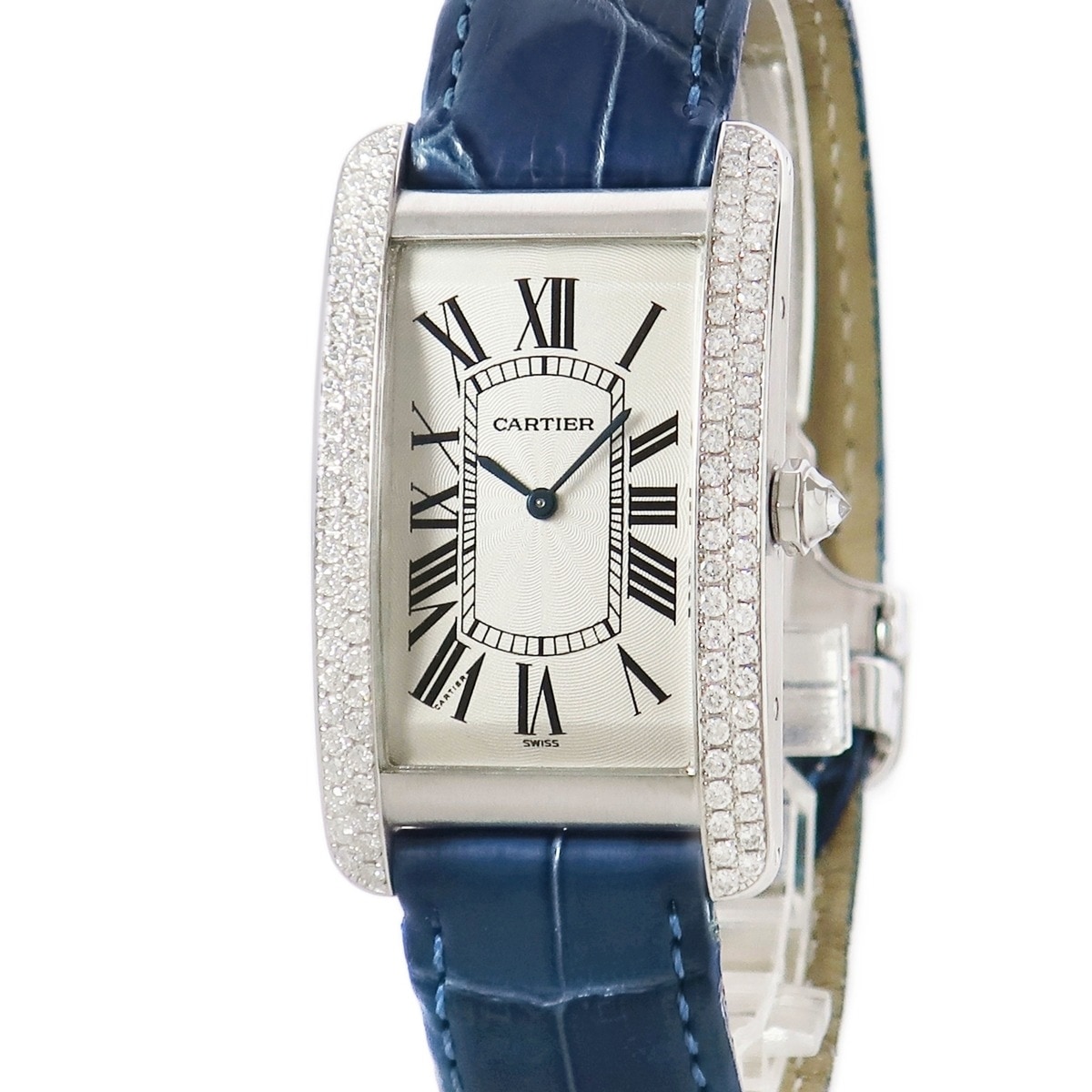 タンクアメリカンLM WB701351 自動巻き メンズ K18WG無垢 純正ダイヤ スクエア 3年保証